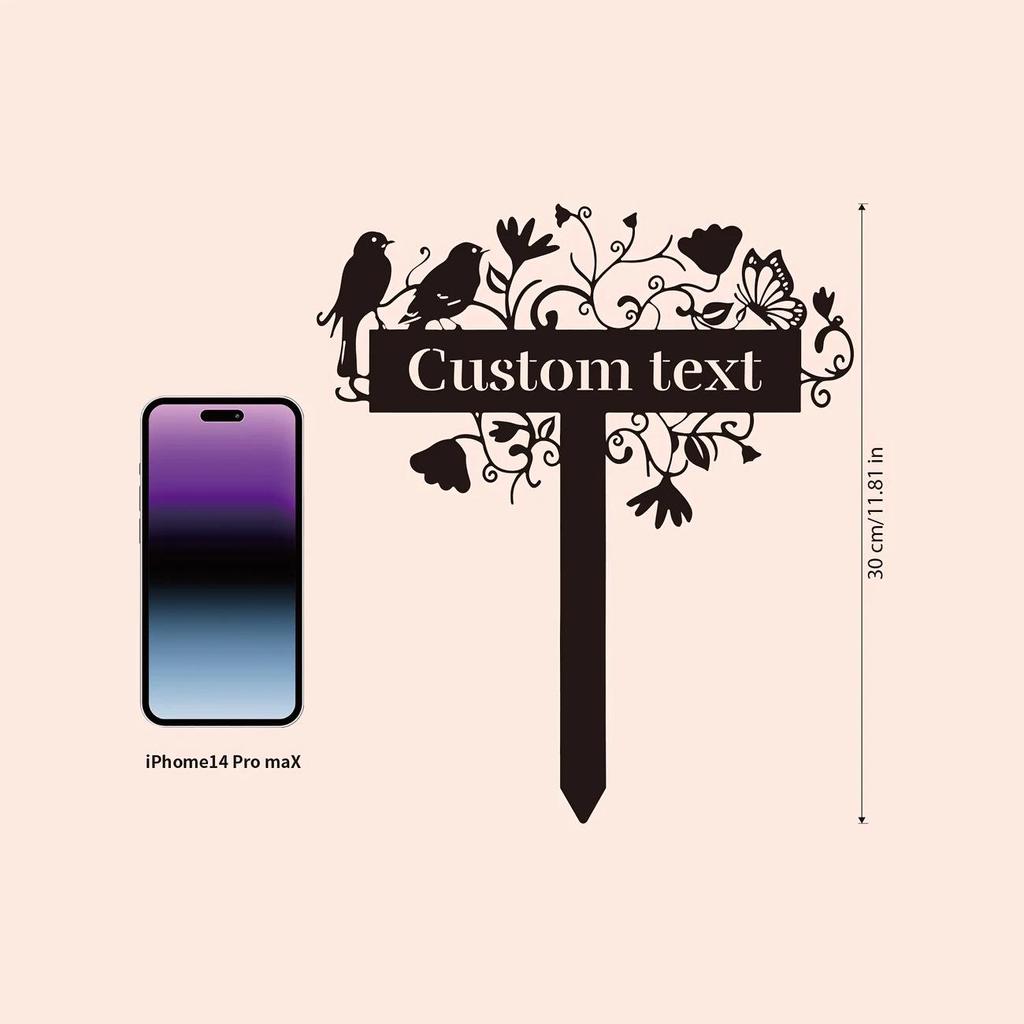 Cross Metal Ground Insert Sign for Garden Decoration