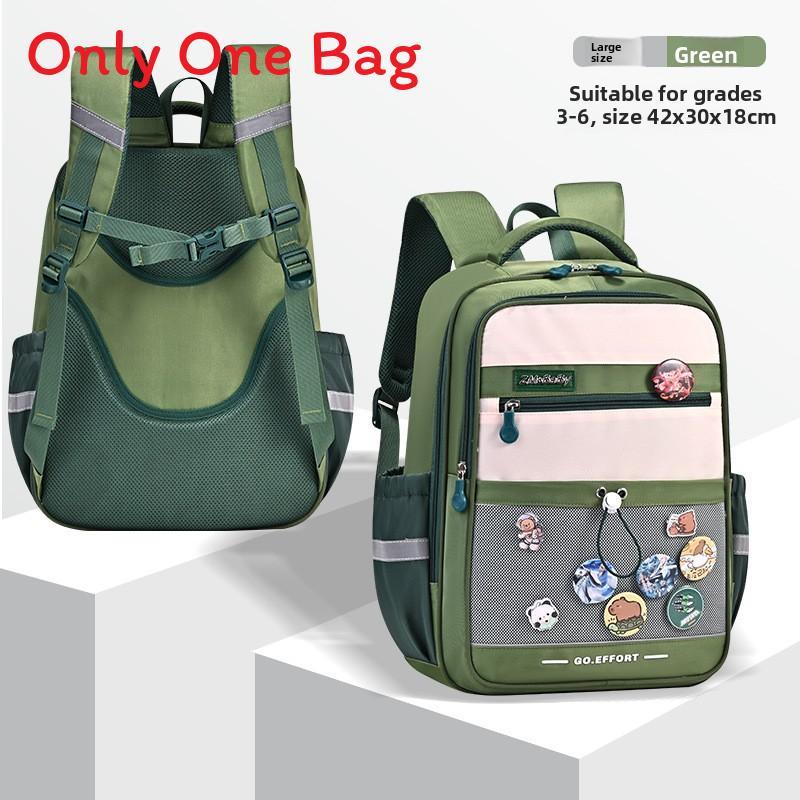 Sesame Baby Diy Badge School Backpack With Oxford Fabric For Kids Daily Use