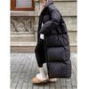 Verdicken Sie warme Daunenjacke für Damen Herbst Winter Neue Mode Langarm Mäntel Chic Casual Loose Mittellange Parkas
