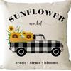 Plant and Flower Pillowcase American Pastoral Linen Pillowcase Cushion Cover Home Sofa Car