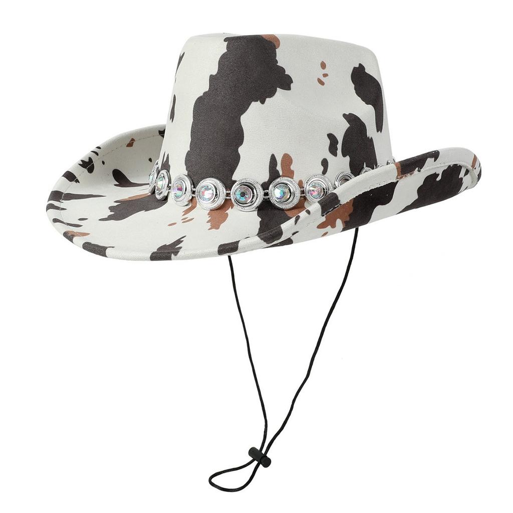 Jazz Fedora Western Cowboy Hat New Style for Men and Women, European and American Ethnic Style, Tibetan Classic Woolen Hat for Outdoor Use