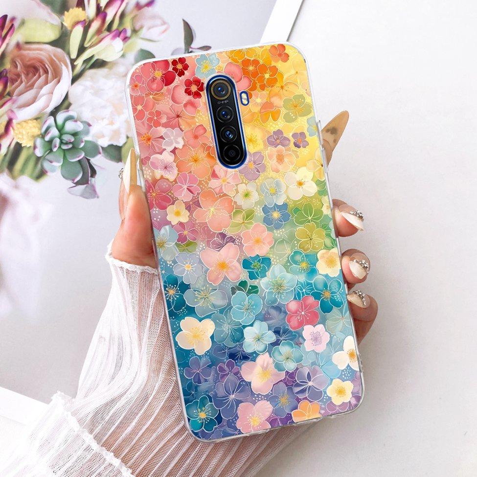 Clear For Realme X2Pro RMX1931 Casing For Realme X2 Pro Case Luxury Fashion Butterfly Funny Cute Painted Cover