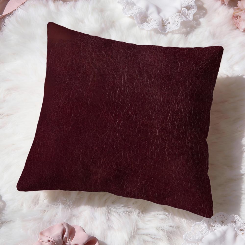 Leather Texture Cushion Cover Premium Comfort Reversible Pillow Cove Two in One Design for Any Room Car Interior