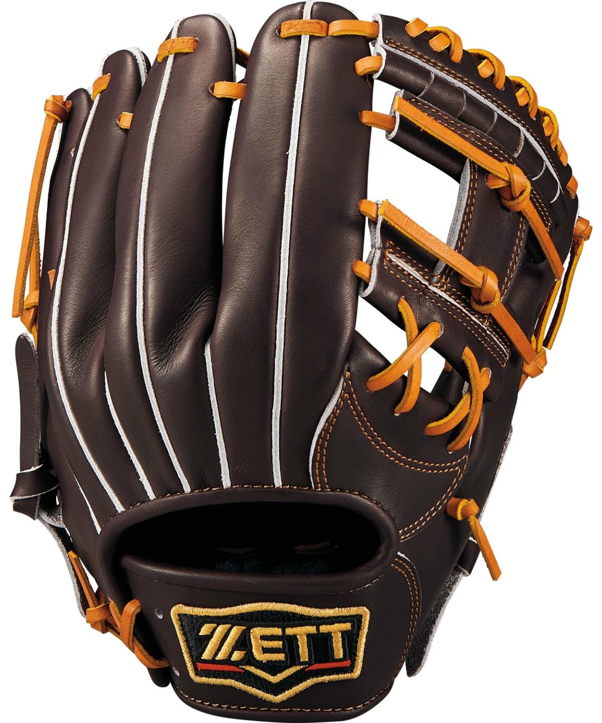 

ZETT Pro Status Soft Baseball Glove for Second and B Size 2 Shortstop, Brown/Oak (3736), (BRGB30244G)
