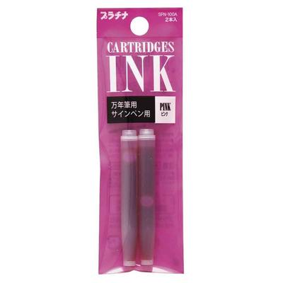 Platinum Cartridge Ink 2 Bottles for Fountain Pens and Pens Pink 4280219 Felt-tip