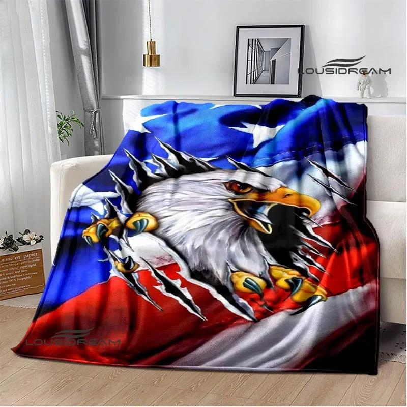 3D Eagle Printed Blanket Picnic Blankets Flange Warm Blanket Soft and Comfortable Blanket Bed Linings Birthday Gift