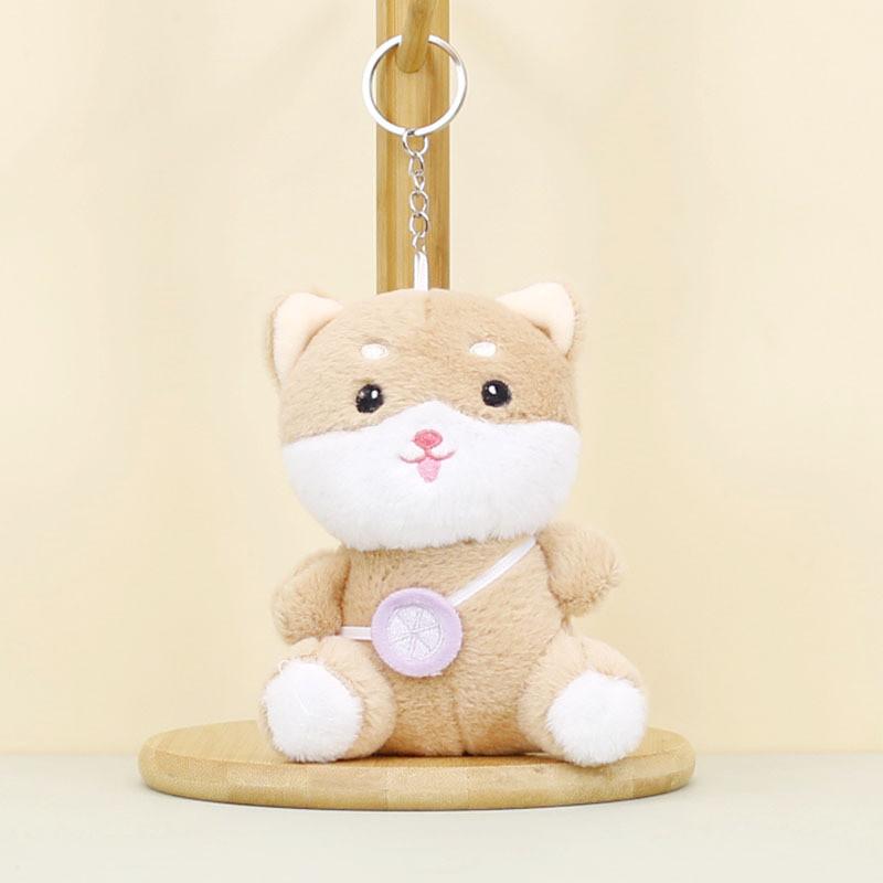 Adorable Plush Dog Keychain Cute Animal Stuffed Toy For Couples And Bags
