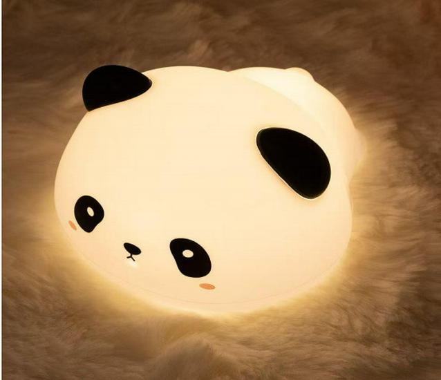 Panda HuaHua Silicone Night Light: Cozy Bedside Lamp & Sleep Companion