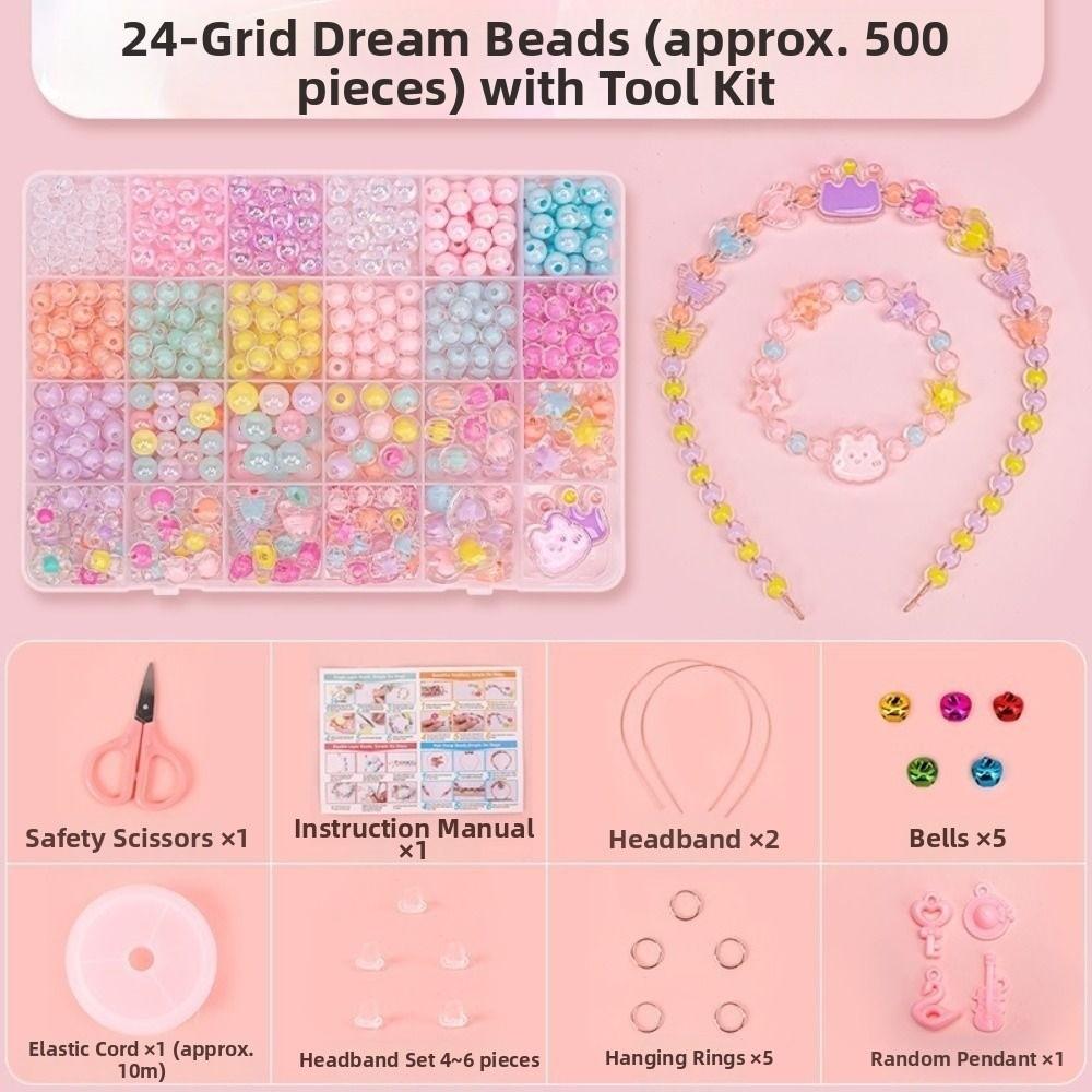 Acrylic DIY Handmade Beaded Kit Toy Creative Beads Toys for Children Girl  Children