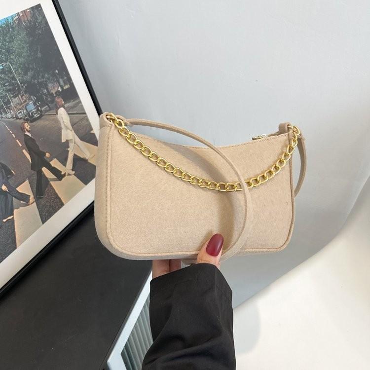 Stylish Pu Felt Tote Bag For Women In Khaki Black Pink And Lemon Yellow For Daily Use