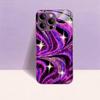 Sparkly Purple Marble Swirl for Coque Iphone for Iphone 17 Case Fashion Case Fundas Glass for iPhone 17 16 15 14 13 Pm Pro Plus