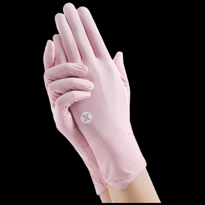 Women's Summer Ice Silk Fingerless Driving Gloves