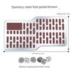 Car Floor Mats, Wear-Resistant Pedals, Thickened Stainless Steel Metal Aluminum Alloy Anti-Wear Plates, Anti-Slip Repair Pads for the Driver's Seat