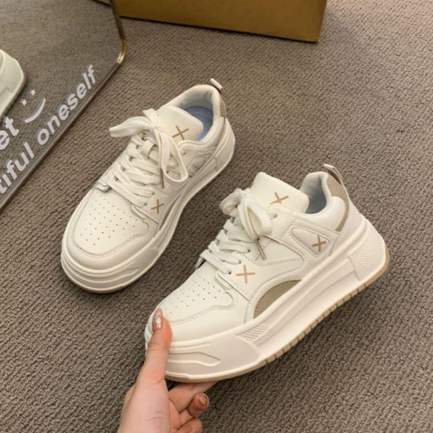 

Chunky Sneakers Ladies Mesh Breathable Shoes Sports Running Shoes for Women Casual Walking Vulcanize Shoes Zapatos De Mujer 35 бежевый