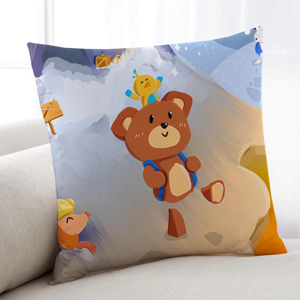 S-Super Bear Adventure Game Cushion Cover Home Bedding Sofa Living Room Pillowcase Simple Soft Skin Cushion Cover Party Gift