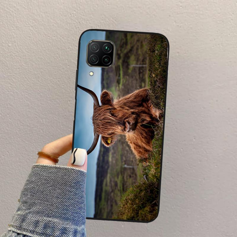 Hochlandkuh Tier Für Huawei Nova Y73 Y72 Y61 Y91 Y70 Y60 Y90 12s 12i 11i 8i 9 10 SE P30 P40 Lite P60 Pro Hülle