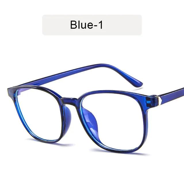 Frame Women Anti-blue Light Transparent Clear Pink Plastic Plain Glasses Retro Mens Glasses Frame Fashion Computer Eyeglasses