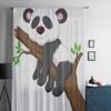 Kreskówka Śpiąca Panda Luksusowe Szyfonowe Przezroczyste Zasłony do Dekoracji Salonu Sypialni Okienne Woale Tiulowa Zasłona