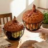 Kreativer Eichhörnchen-Aufbewahrungskorb Haushalts-Küchen-Aufbewahrungskorb Multifunktionales Küchen-Dekorations-Ornament Kann Eier und Früchte aufnehmen