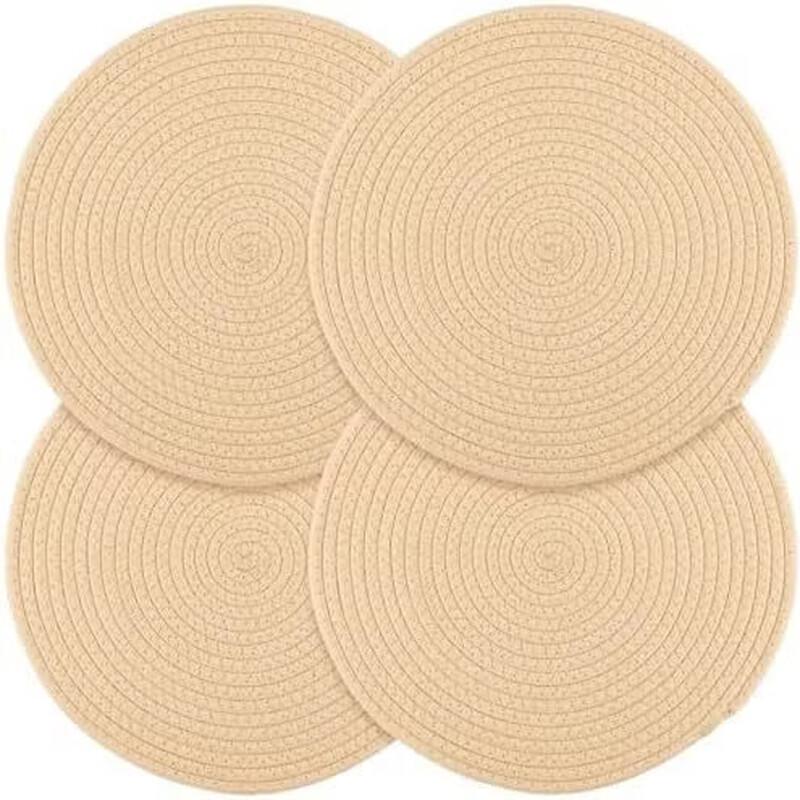 abay Cotton Woven Heat Resistant Placemat & Coaster Set