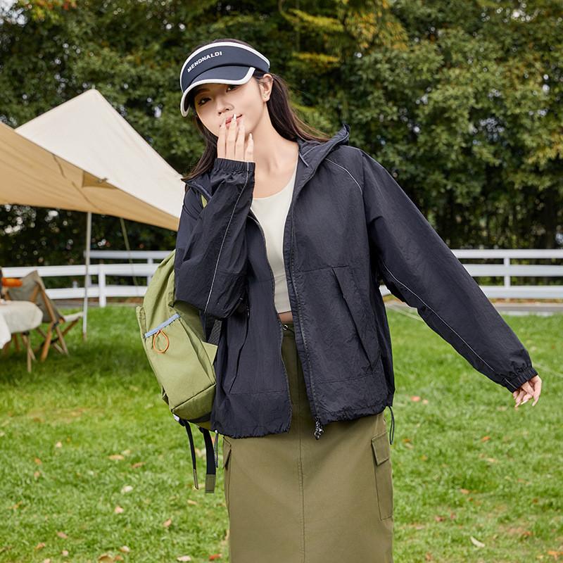 Outdoor Windbreaker For Women Men With Upf50 Uv Protection And Breathable Ice Silk Fabric For Hiking Camping