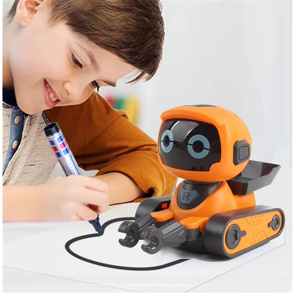 Smart Robot Toy For Early Education Track Drawing Cute Fun Sound Effect Children's Gift Intelligent AI Toy Educational Plaything