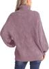 Women's High Neck Cable Knit Pullover Sweater - 2024 Autumn/Winter Collection