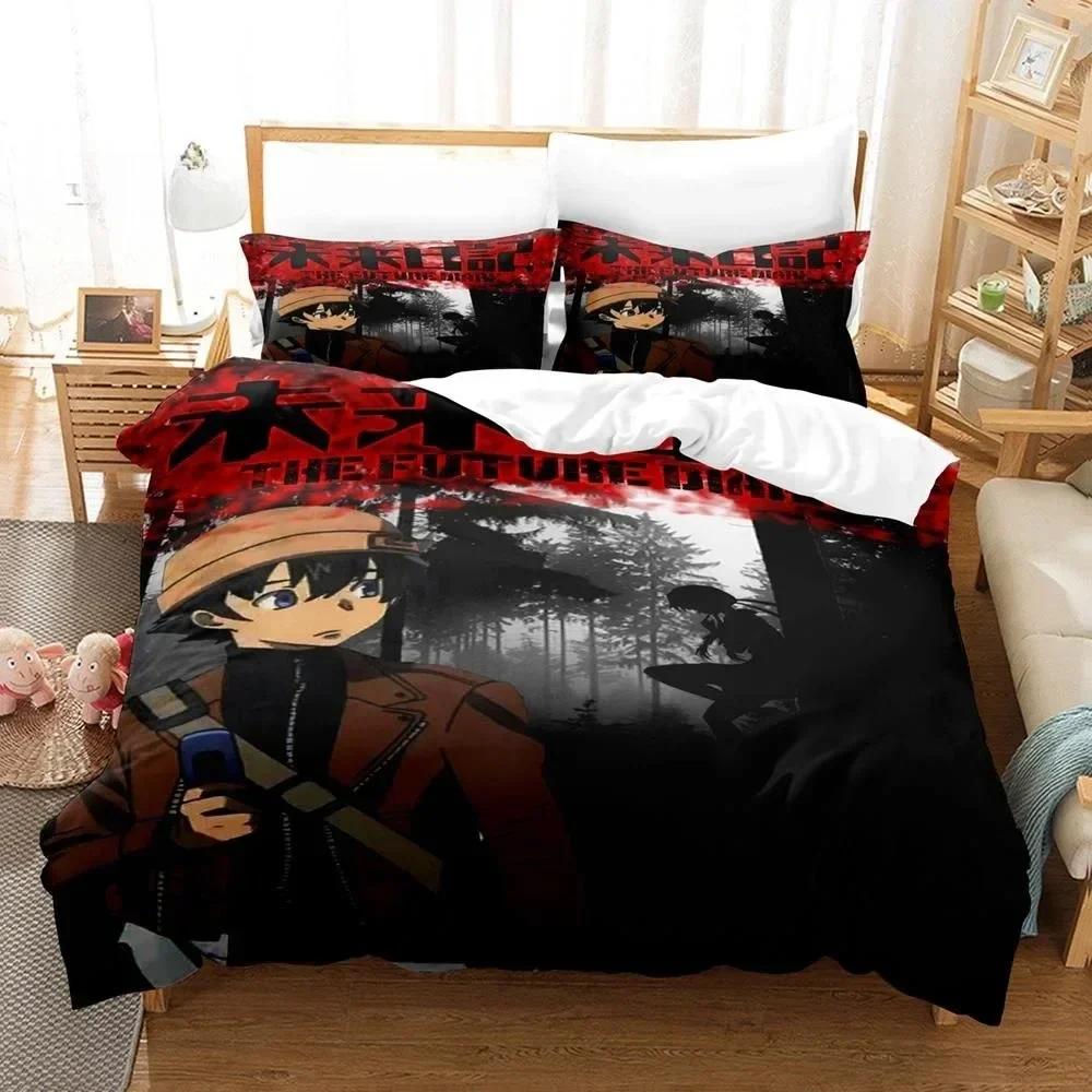 New 3D Printed Anime Bed Sheet Future Diaries Mirai Nikki Bedding Set Single Twin Full Queen King Size Bed Set Adult Kid Bedroom