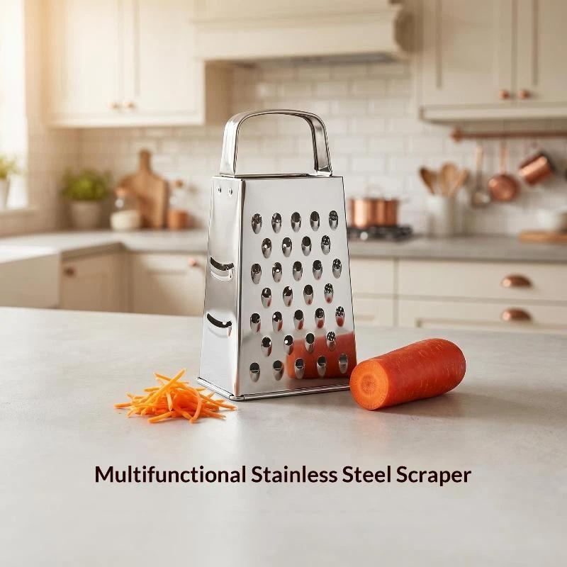 Manual Multifunctional 4-Side Vegetable Grater Chopper Stainless Steel Slicer for Home Kitchen Cheese Vegetable Shredding