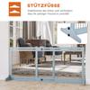 Freestanding Dog Gate, Foldable Pet Fence, Indoor Wood Barrier, Stair Gate with Support Feet, for Doorway, Hallway, Small and Medium Dogs