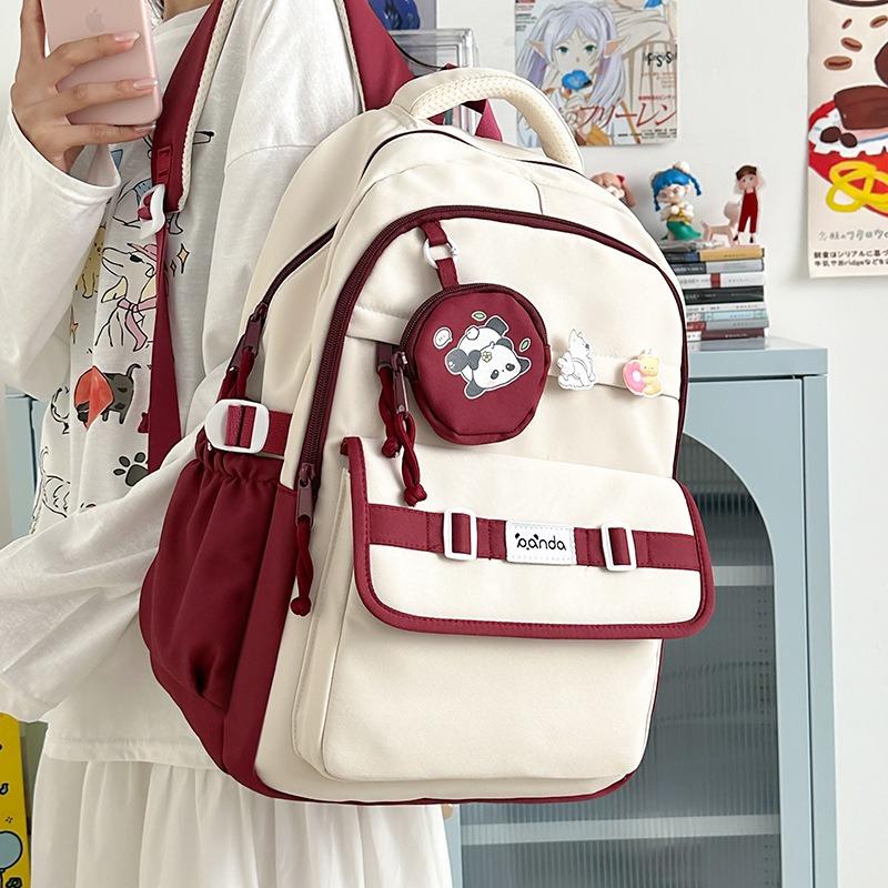 New high-value college style fresh and sweet backpack junior high school students lightweight large-capacity backpack
