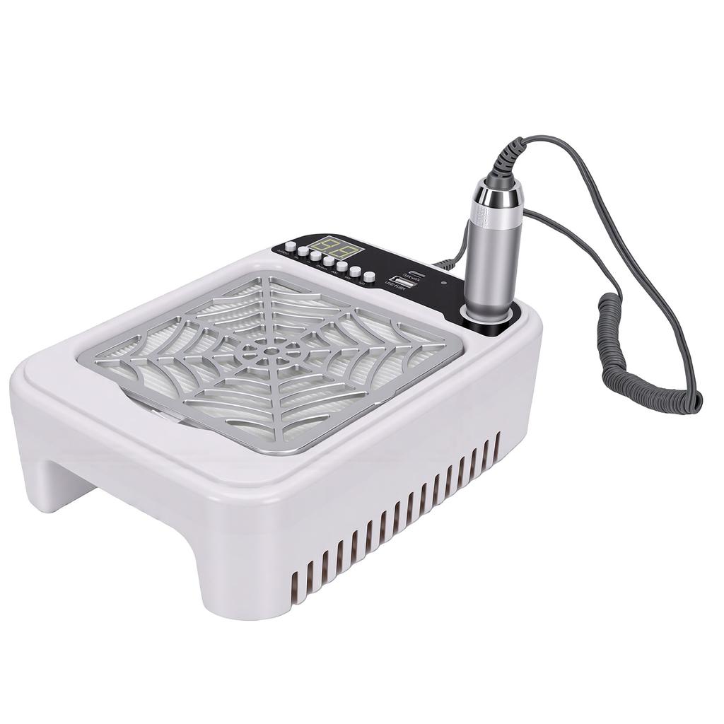 3 in 1 Nail Vacuum Cleaner with Drill Lamp, 35000 RPM 8 Speeds LED Display, for Professional Home Manicure
