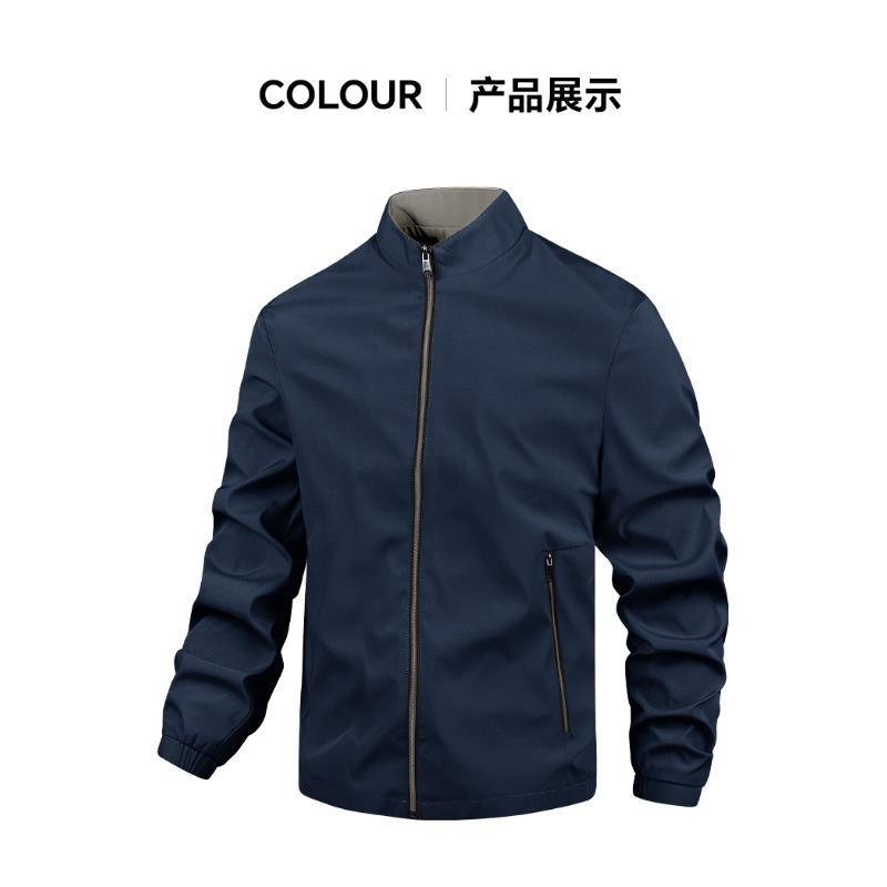 Frühlingsjacke Herren Neue Stehkragen Herrenjacke Lässig Locker Atmungsaktives Oberteil Businessjacke