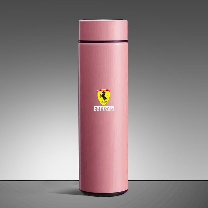 Portable Thermos Stainless Steel Ferrari Emblem Smart Insulation Cup For Ferrari 328 GTB GTS F355 360 Modena F430 488 F8 Tributo KL3