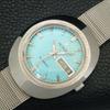 VINTAGE NINO AUTOMATIC 2066 SWISS MENS SEA GREEN COLOR DIAL WATCH a703032-1