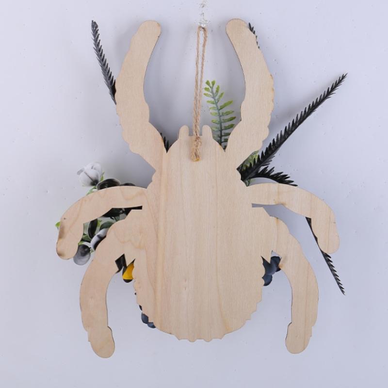 Halloween Wreath Spider Wreath Halloween Party Garland Pendant For Front Door,Porch,Window, Indoor Outdoor Home Halloween Decor