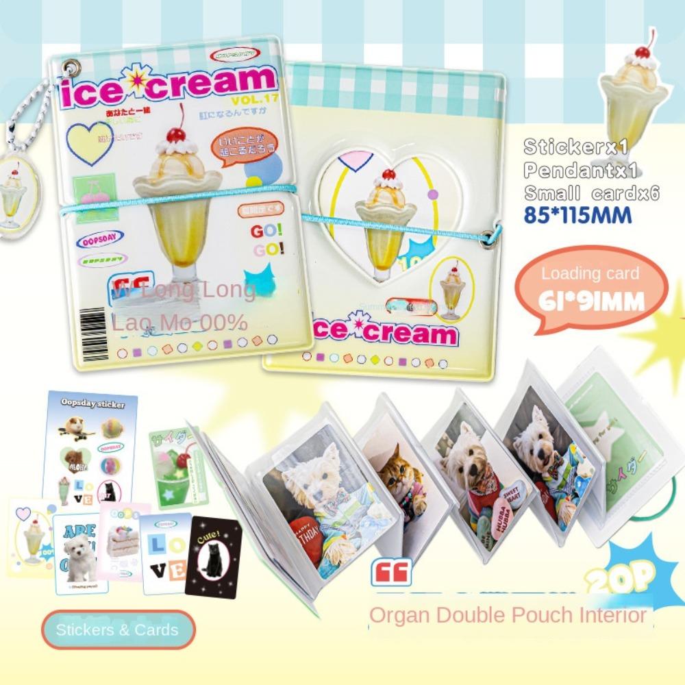 

Photo Card Sleeve Mini Photocard Binder Two-sided Photocard Album Photo Storage Album Protecting синий