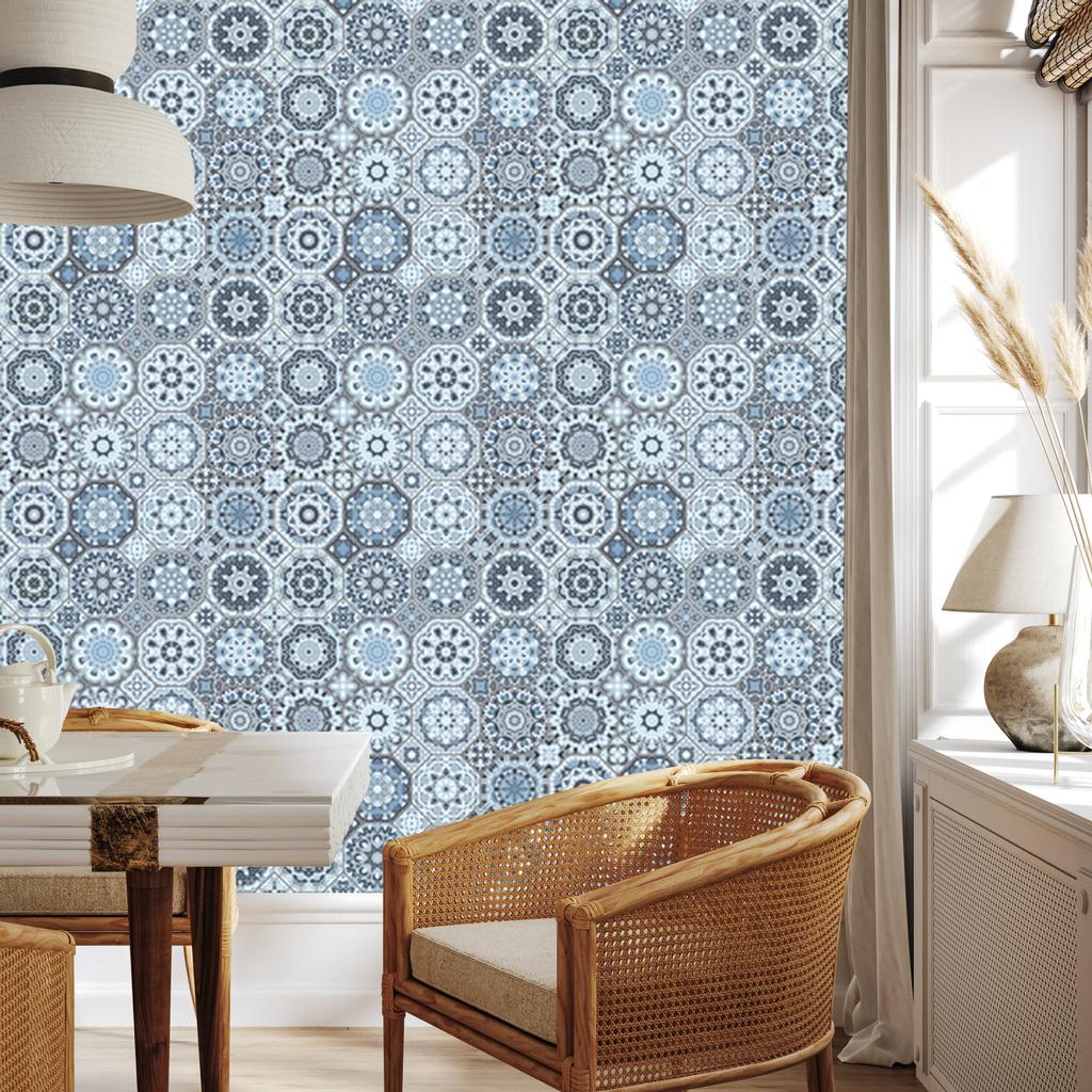 Colorful mosaic wallpaper in oriental style for living room and bedroom 50x1000