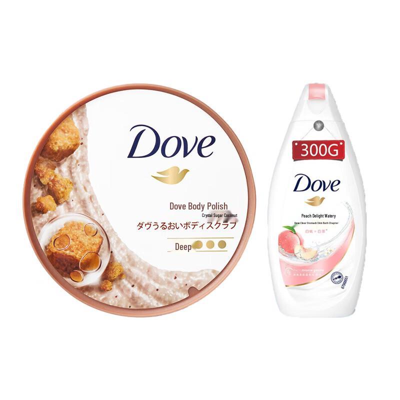 Dove Body Exfoliating Scrub & Shower Gel Set