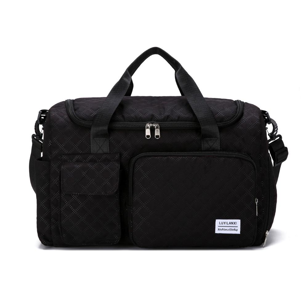 

Sturdy Travel Duffel Bag Oxford Nylon Duffle Bag Shoulder Bag Travel Luggage Bag Ladies чёрный