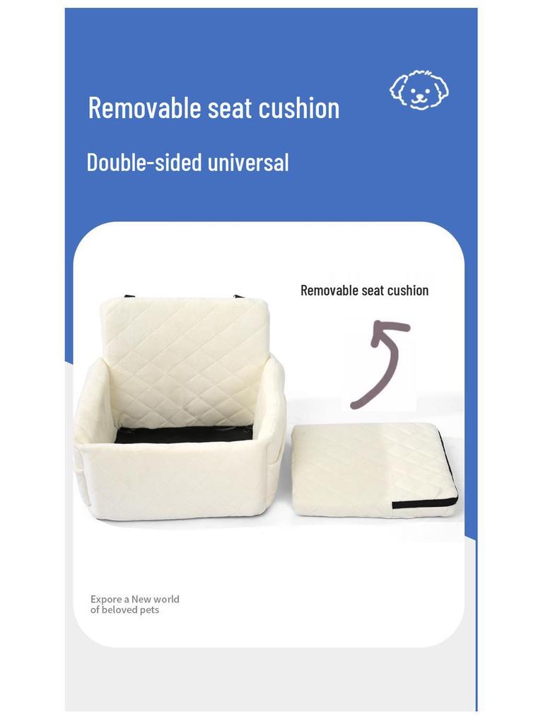 Pet Car Bed & Safety Seat for Small/Medium Dogs & Cats - Co-pilot/Rear Sofa Bed