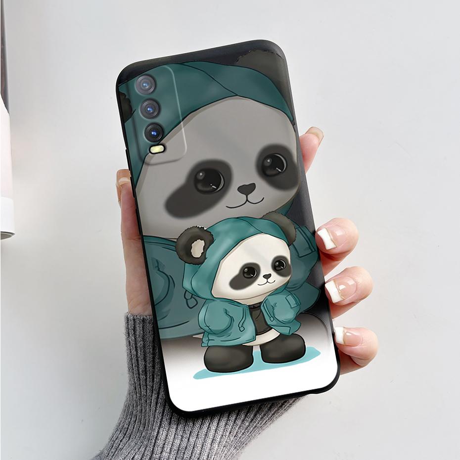 Soft Case For Vivo V2027 Cover Vivo Y11s Y12s Y12a Y20 Y20s Y20i Phone Cases Cute Rabbit Panda Pattern Silicon Capas For Y20 20S