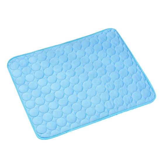 Dog Cooling Mat Summer Self-Cooling Breathable Ice Pet Mat Silk Cooling Pad S синий