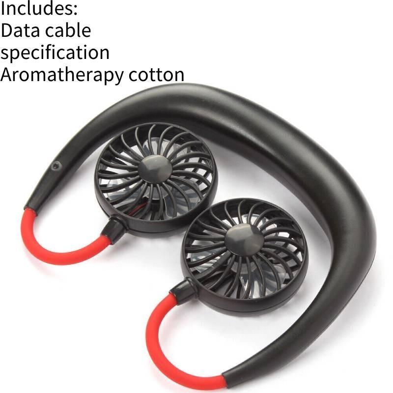 Portable Neck Fan Usb Rechargeable Mini Fan Lightweight Hands-free Design For Hot Days