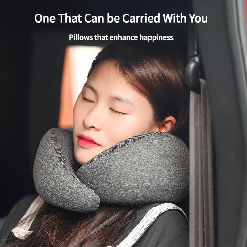 Memory Foam Travel Neck Pillow for Airplane & Car, Ergonomic U-Shape Design with Portable Storage Bag, Support for Office Nap