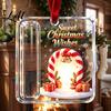 Unique Holiday Gift for Family Christmas Acrylic Money Holder Ornament Cash Hanging Decor with Stocking Stuffer Festive Pattern Tree Pendant
