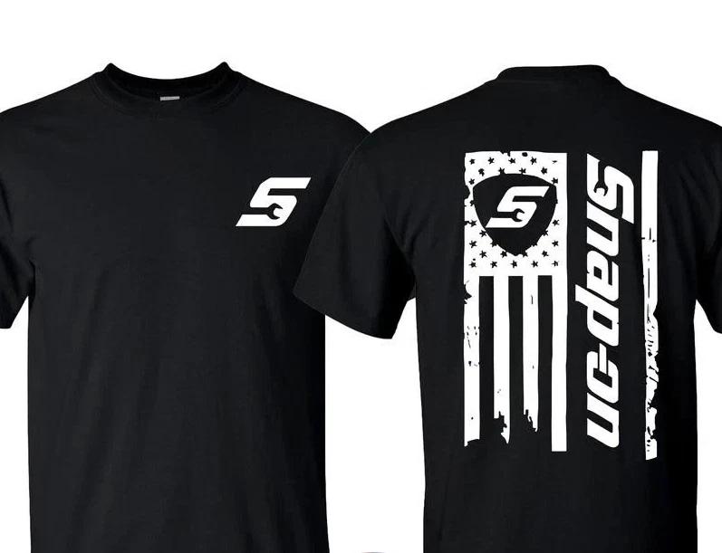 Snap-On American Flag T-shirt – USA Flag, Perfect for Garage Enthusiasts 3XL