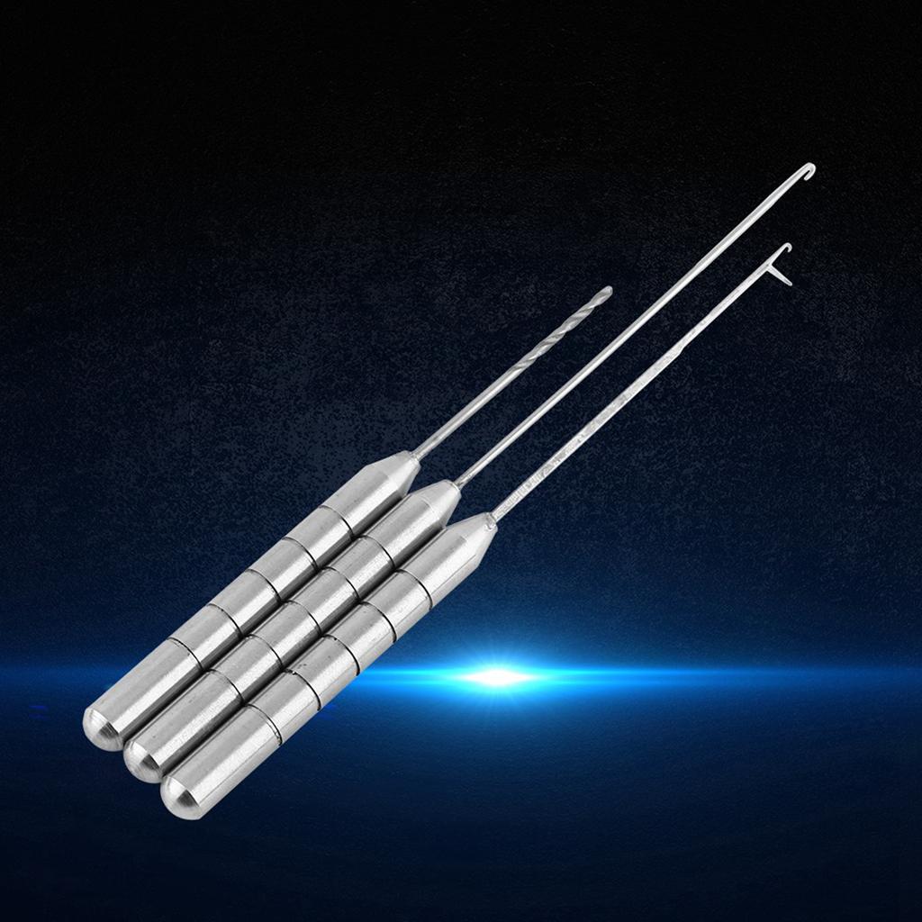 Aluminum Alloy Fishing Bait Needle Set Fish Drill Tackle Baiting Rig Tool For Making Rigs