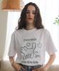 BONIEE Meow Cat Kitten Graphic Loose Oversized T-Shirt White