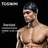 TOSWIM Unisex Silikon-Badekappe für langes Haar